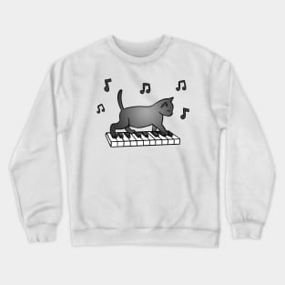 Piano Cat Crewneck Sweatshirt